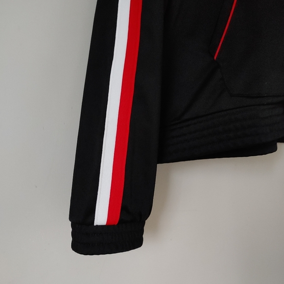 GAP Gapfit Track Jacket Zip-Up Sweatshirt Stripe Black Size XXL - Picture 9 of 16
